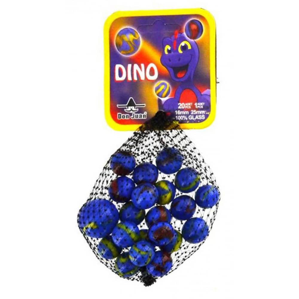 Adic Dino Murmeln 20 kleine und 1 Bängel