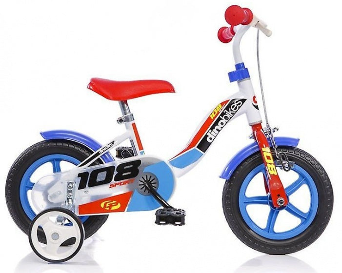Dino 108 Sport 10 Zoll 17 cm Jungen Fixie Blau Weiß