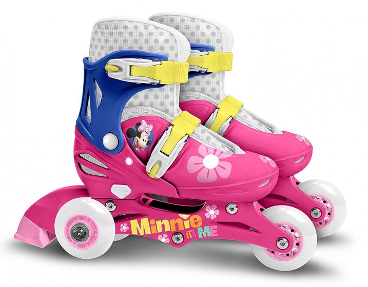 Minnie Mouse Inline Skates Hardboot Weiß/Blau Größe 27/30