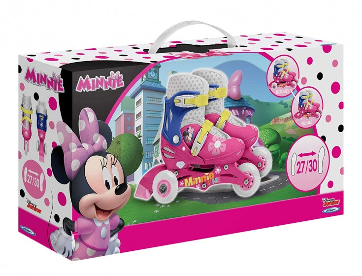Minnie Mouse Inline Skates Hardboot Weiß/Blau Größe 27/30