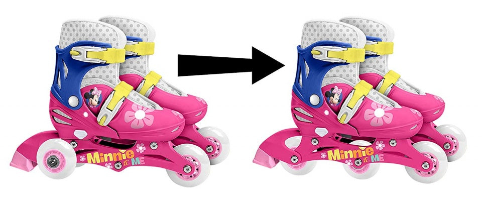 Minnie Mouse Inline Skates Hardboot Weiß/Blau Größe 27/30