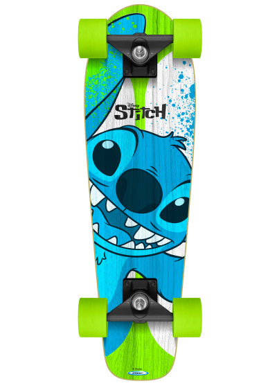 Stich - Skateboard 70 x 20 cm Junior weiß/blau/grün