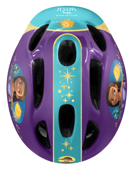 Disney wish fietshelm verstelbaar junior paars turquoise maat 50-56 cm (s)