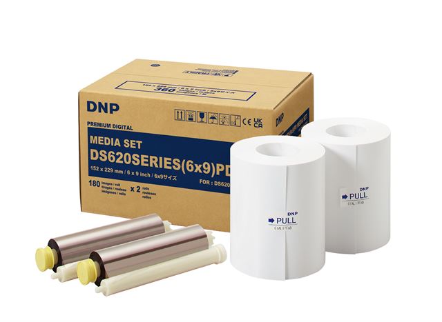 DNP Papier DM69620, 2 Rollen à 180 Stück, 15 x 23 mm, für DS620
