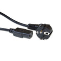 ACT 230V Anschlusskabel Schuko Stecker (gewinkelt) C13 schwarz 1 m