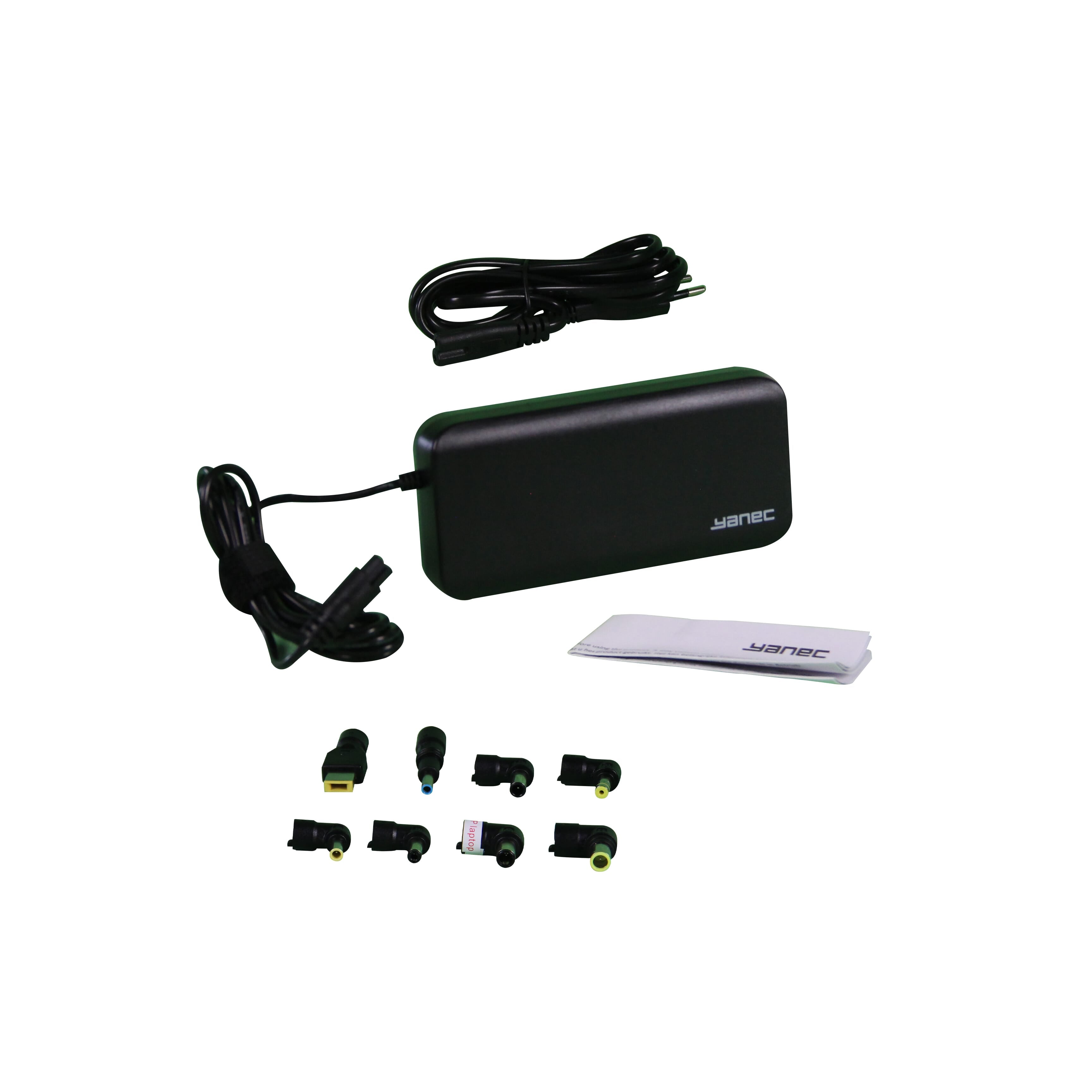 Universeel yanec universele laptop ac adapter 90w met 8 tips - zwart