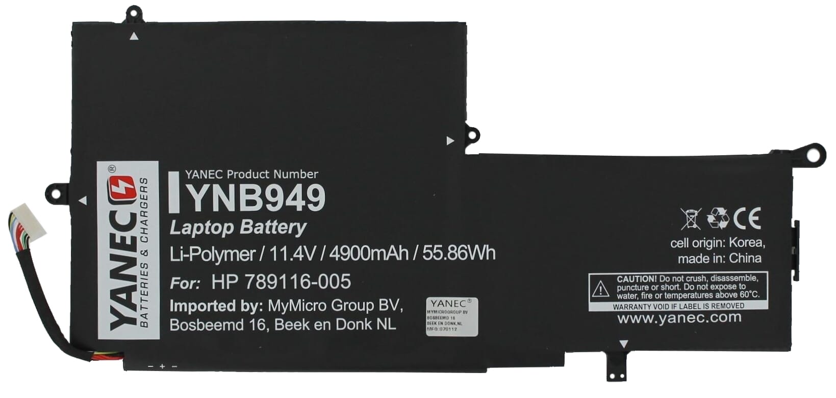 Yanec Laptop - Akku 4900 mAh