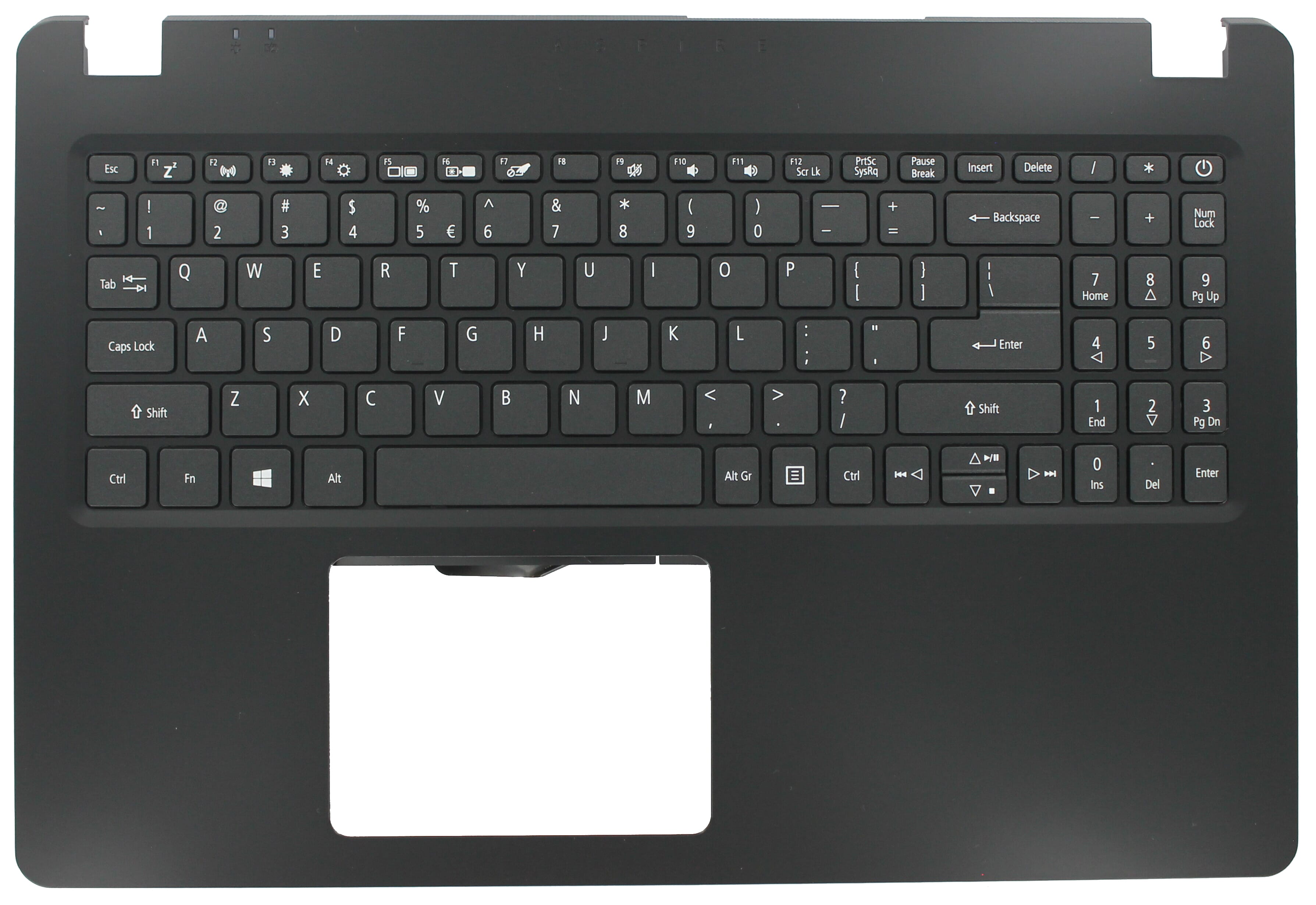 Ty acer laptop toetsenbord qwer us + top cover - zwart