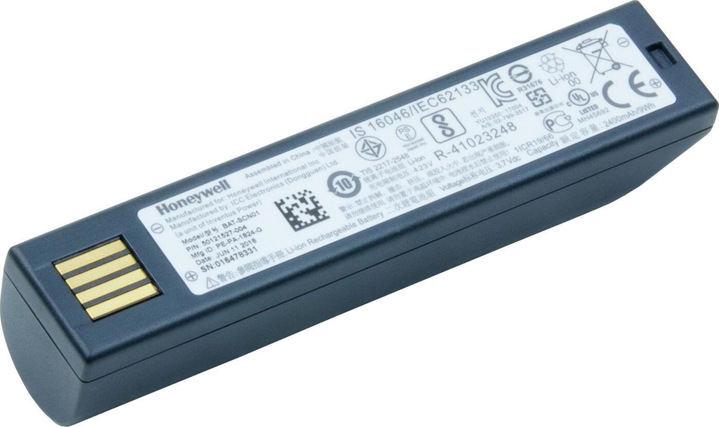 Honeywell barcodescanner accu li-ion 3.7v 2400mah