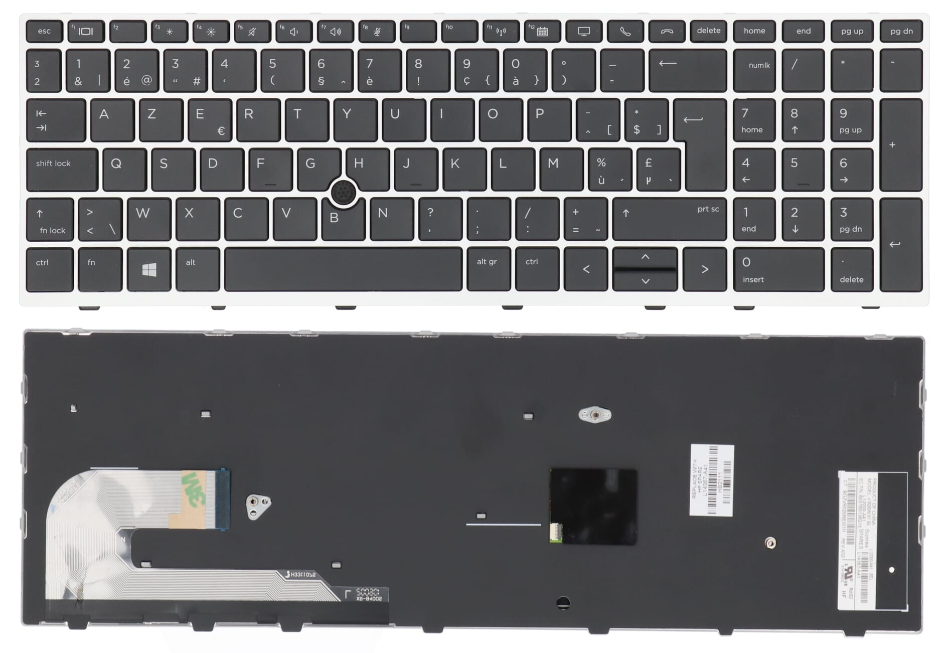 Ty hp laptop toetsenbord azer be + trackpoint
