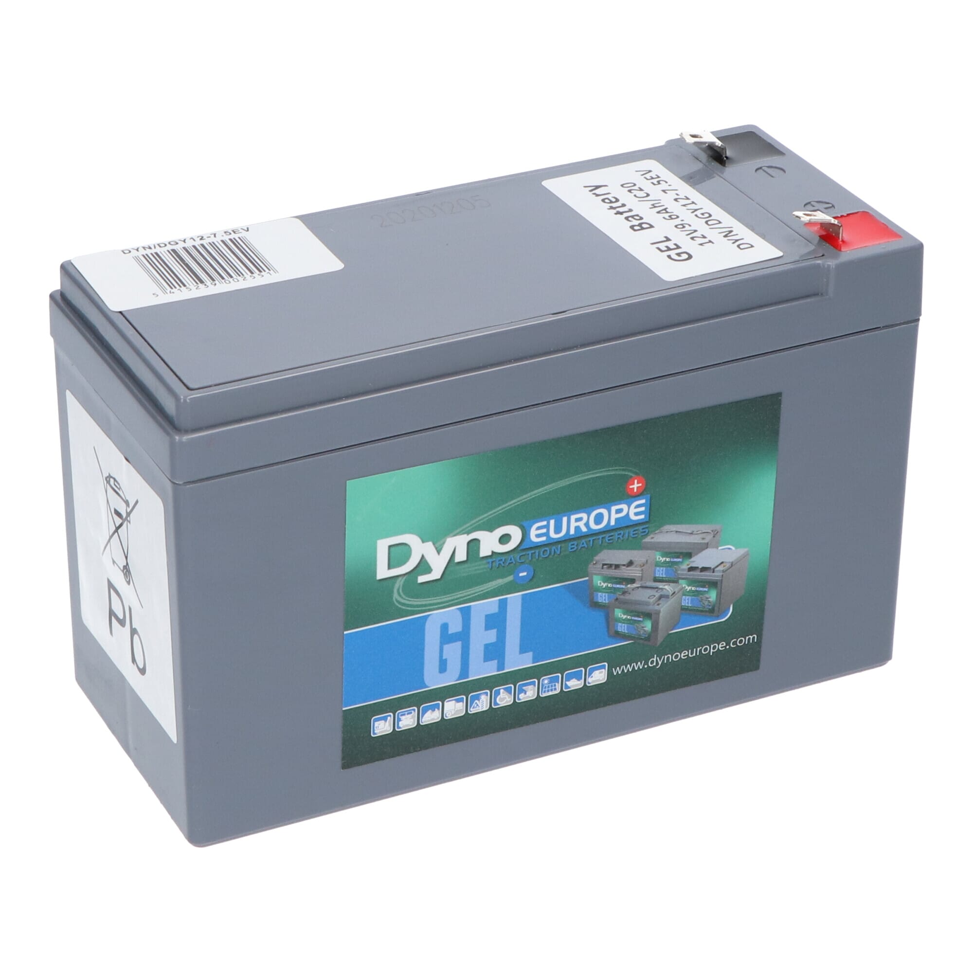 Dyno gel accu 12v 7.5ah