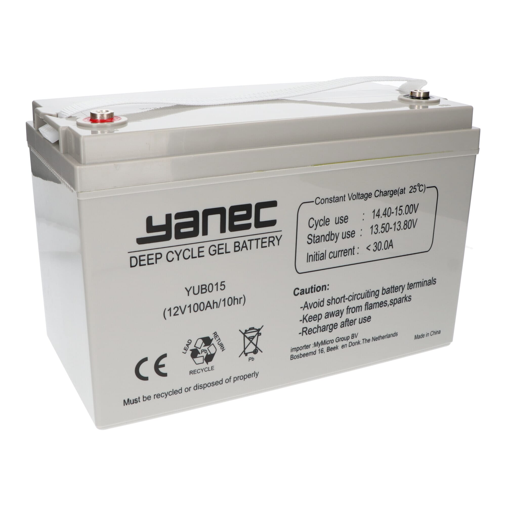 Yanec -Gel-Batterie 12V 100Ah