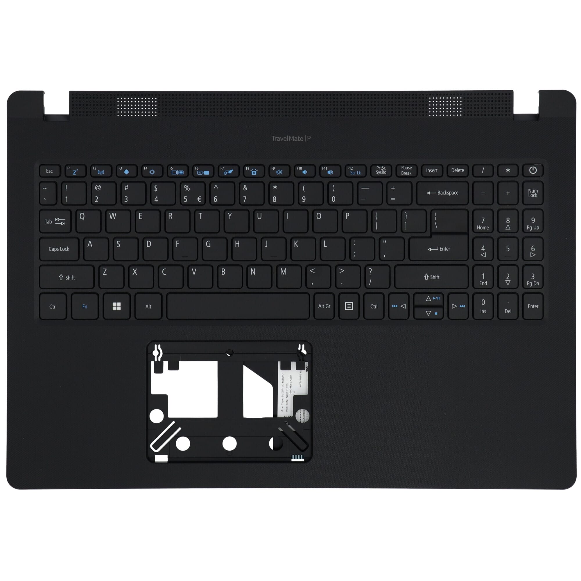 Acer Laptop - Tastatur QWERTY US + Top Cover, Schwarz