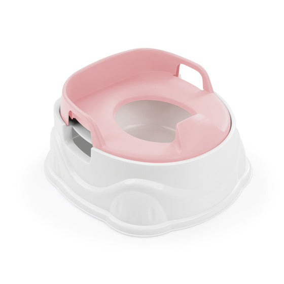 Dolu 3-in-1 educatief plaspotje met toiletverkleiner wit roze