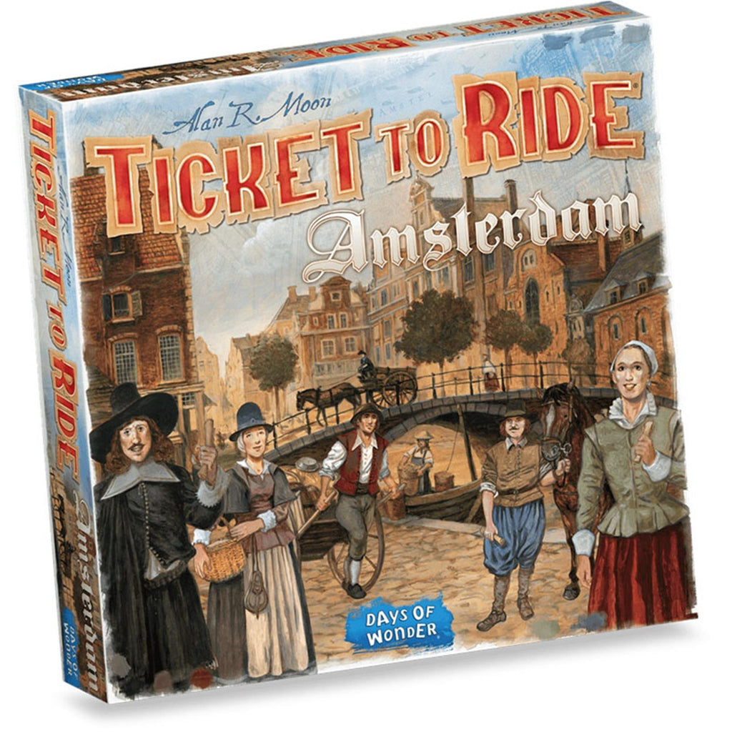 Days of wonder ticket to ride amsterdam – nederlandstalig bordspel voor 2 tot 4 spelers - snel strategisch gezelschapsspel vanaf 8 jaar