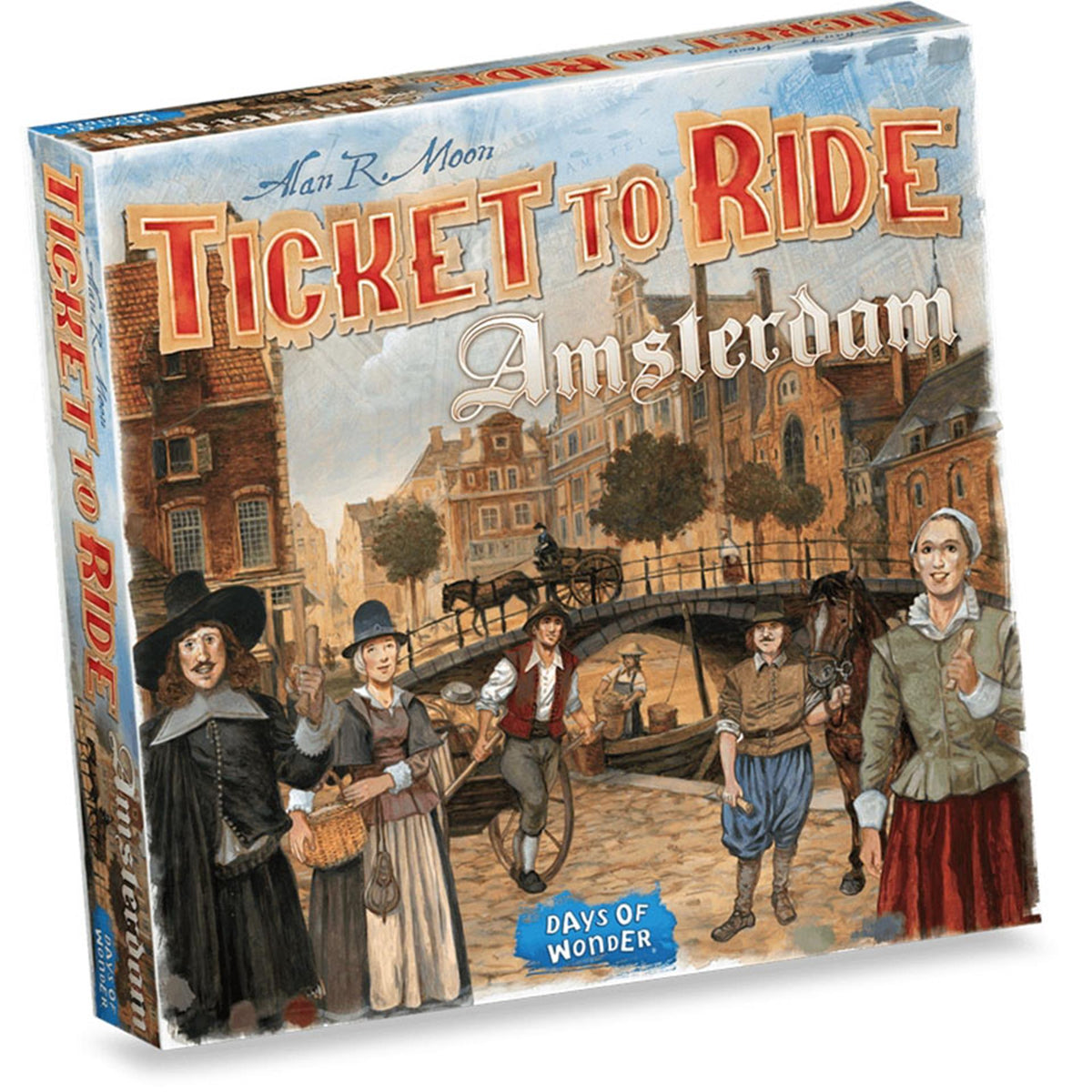 Days of wonder ticket to ride amsterdam – nederlandstalig bordspel voor 2 tot 4 spelers - snel strategisch gezelschapsspel vanaf 8 jaar