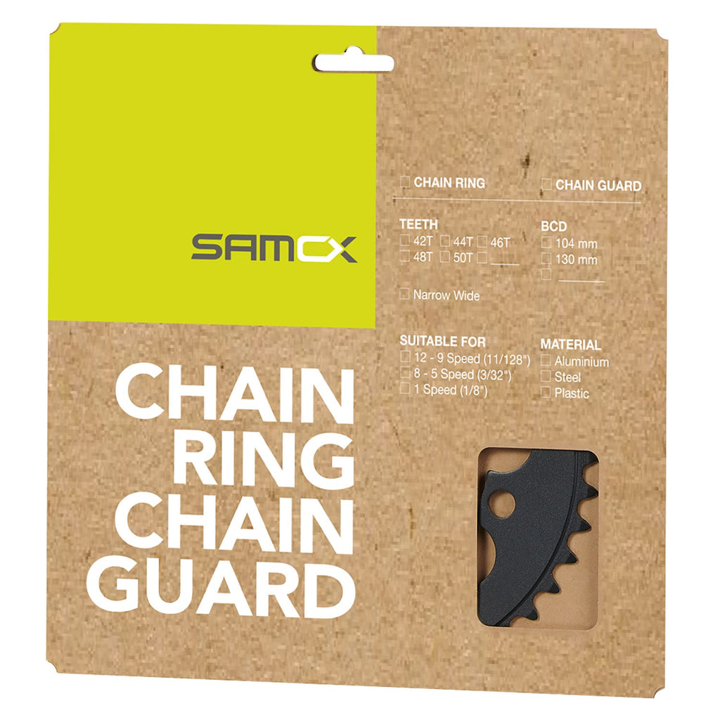 Messingschlager samox e-bike kettingblad nw 42t bcd 104 mm. 1 2x3 32 en 11 128 aluminium zwart