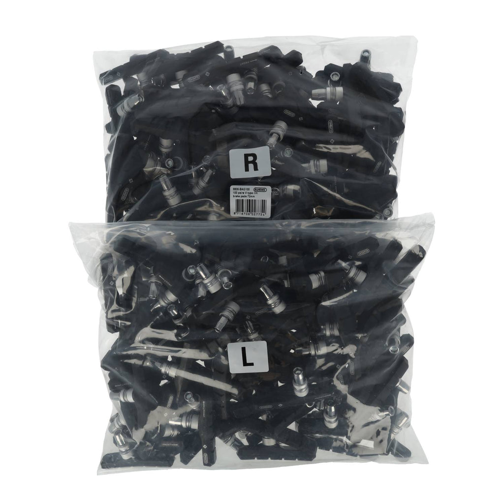 Elvedes Felgenbremsbeläge V-Brake 72mm schwarz (100 Paar)