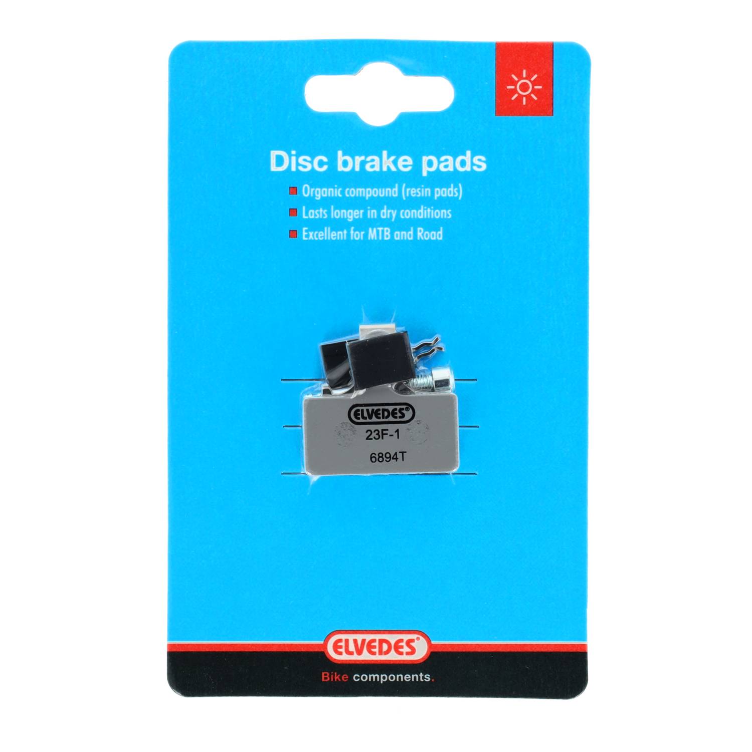 Elvedes cable systems bv schijfremblokset elvedes - shimano - organische compound (resin) - 1 paar
