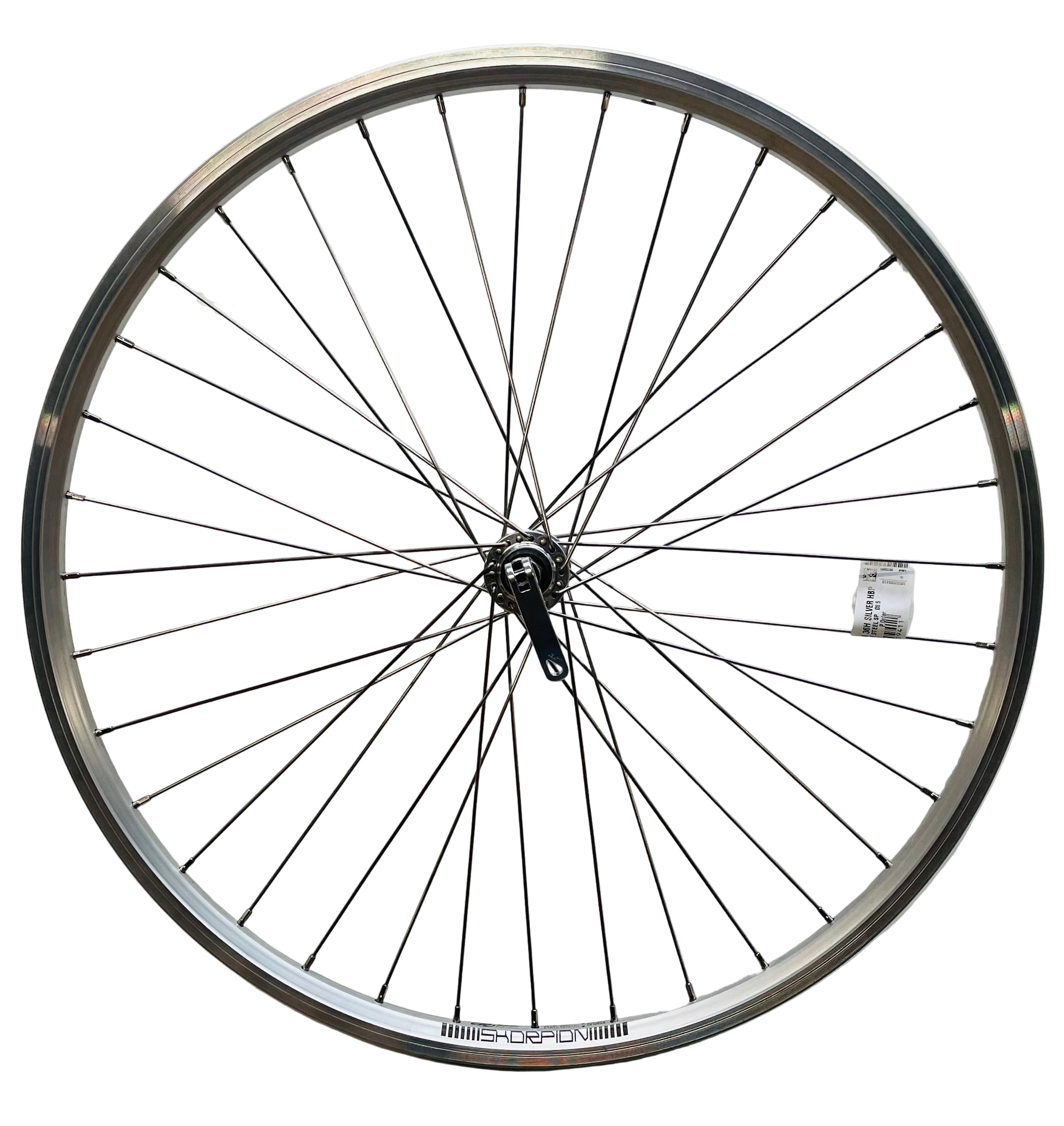 Rodi voorwiel 26 - 559x19 skorpion alu. zilver fm21 qr sp.14 rvs