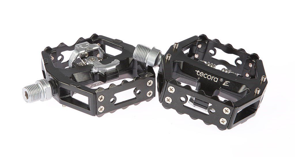 Buzaglo tecora e pedaal all mountain combi + spd zwart