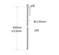 Spaken Alpina 13G (2,34) RVS Zonder draad | 320mm | P144