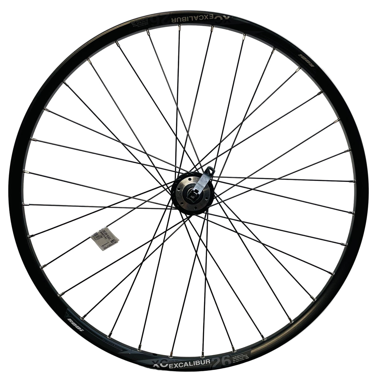 Rodi achterwiel 26 - 559x19 iis excalibur 2xc db600 qr zwart schijfrem cassette