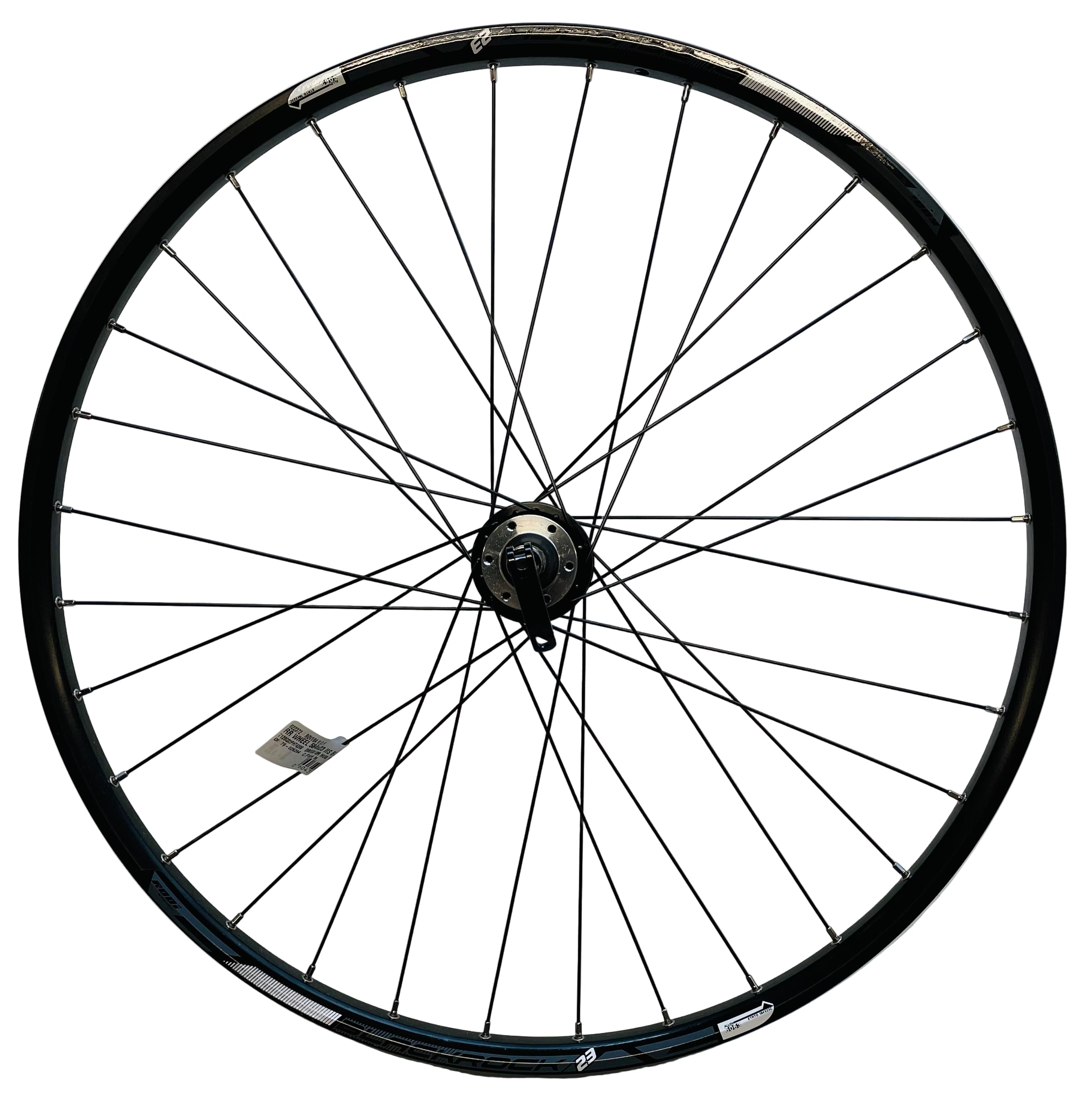 Rodi achterwiel 27 - 584x23 iis blackrock 23 db600 qr zwart schijfrem