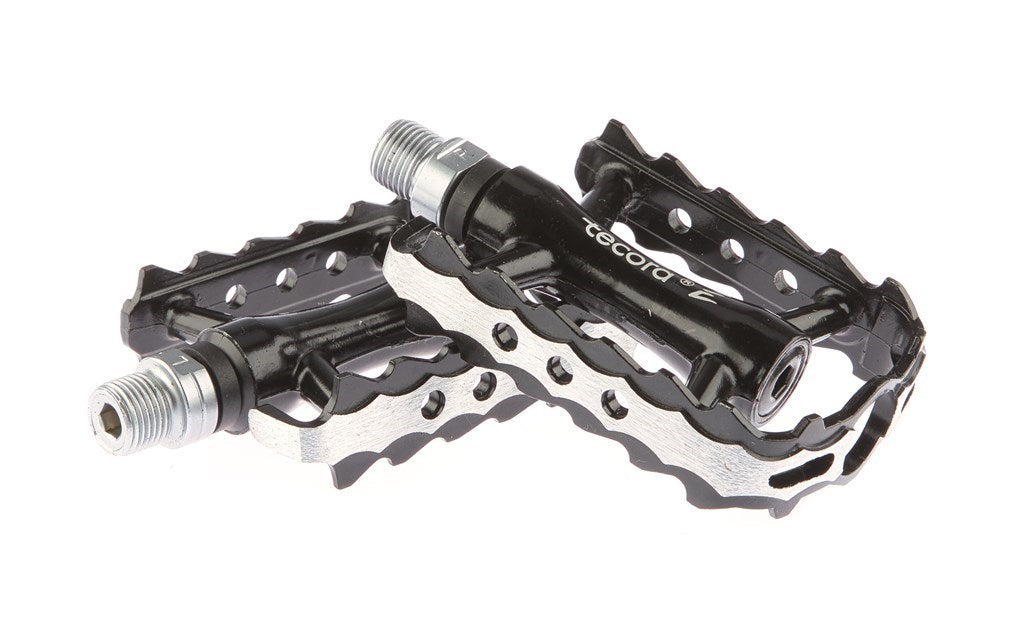 Tecora Pedalset, rundum extra leicht, schwarz, auf Karton