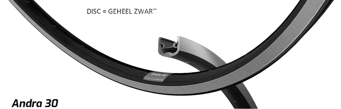Ryde b.v. velg 28' - 14 andra30 28'-622 aluminium zwart disc
