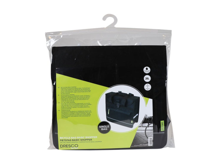 Dresco basic shopper pakaftas 20 liter nylon zwart