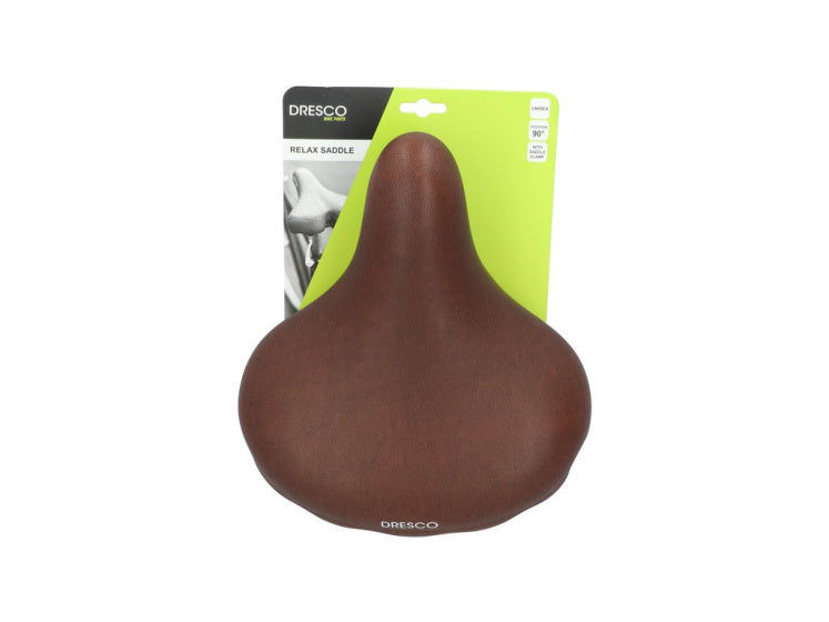 Dresco urban xl fietszadel 90° zithoek bruin