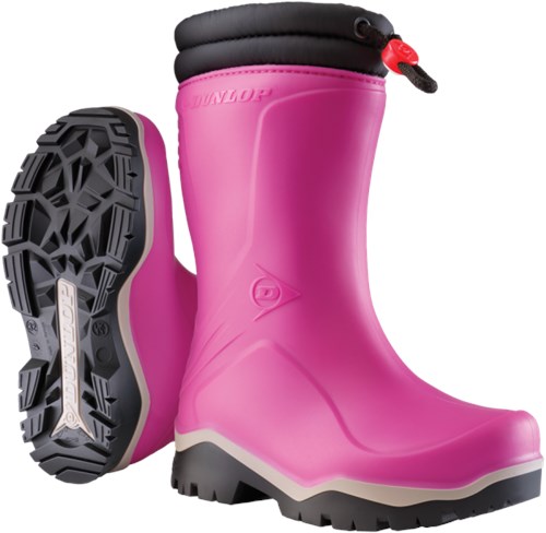 Dunlop k374061 blizzard kinderlaars gevoerd pvc roze grijs zwart - maat 34 - 00.032.005.34