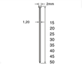Dutack 1.2mm minibrads | 45mm | 5000 stuks - 5134034