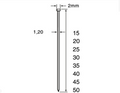Dutack 1.2mm minibrads | 45mm | 5000 stuks - 5134034