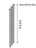 Dutack brad skn16 crvs 50mm 20° doos - 2000 stuks - 5138058
