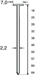 Dutack t-nagel tn22 crvs 64mm ds 1 duizend - 5220053