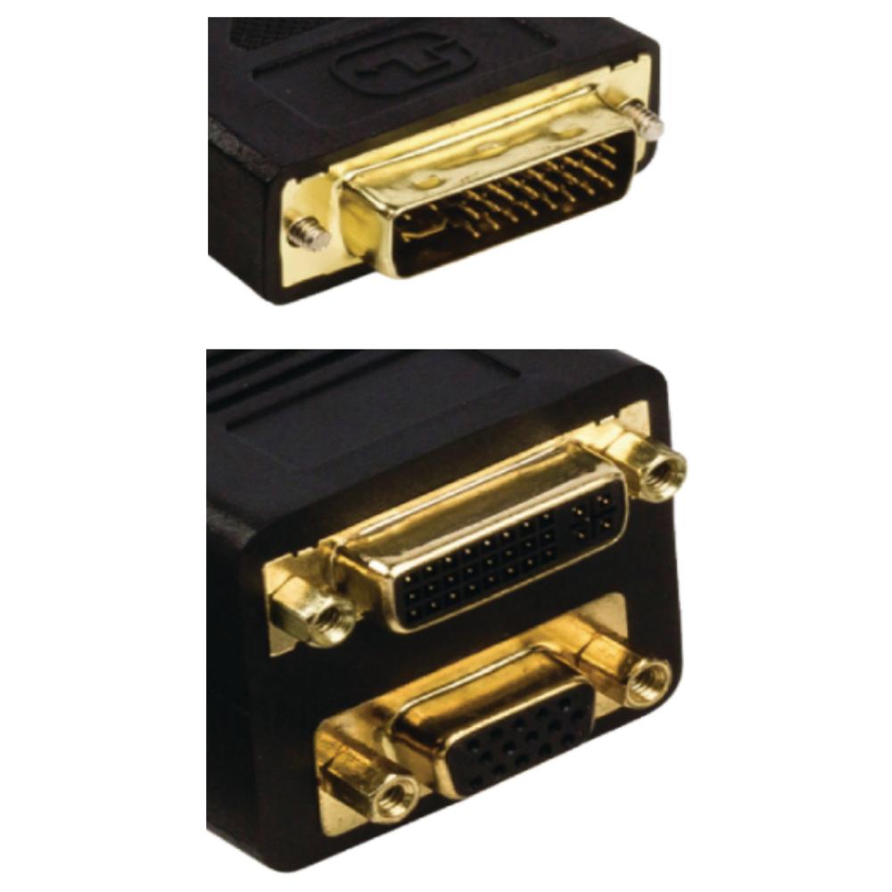 Dvi-i naar dvi + vga splitter