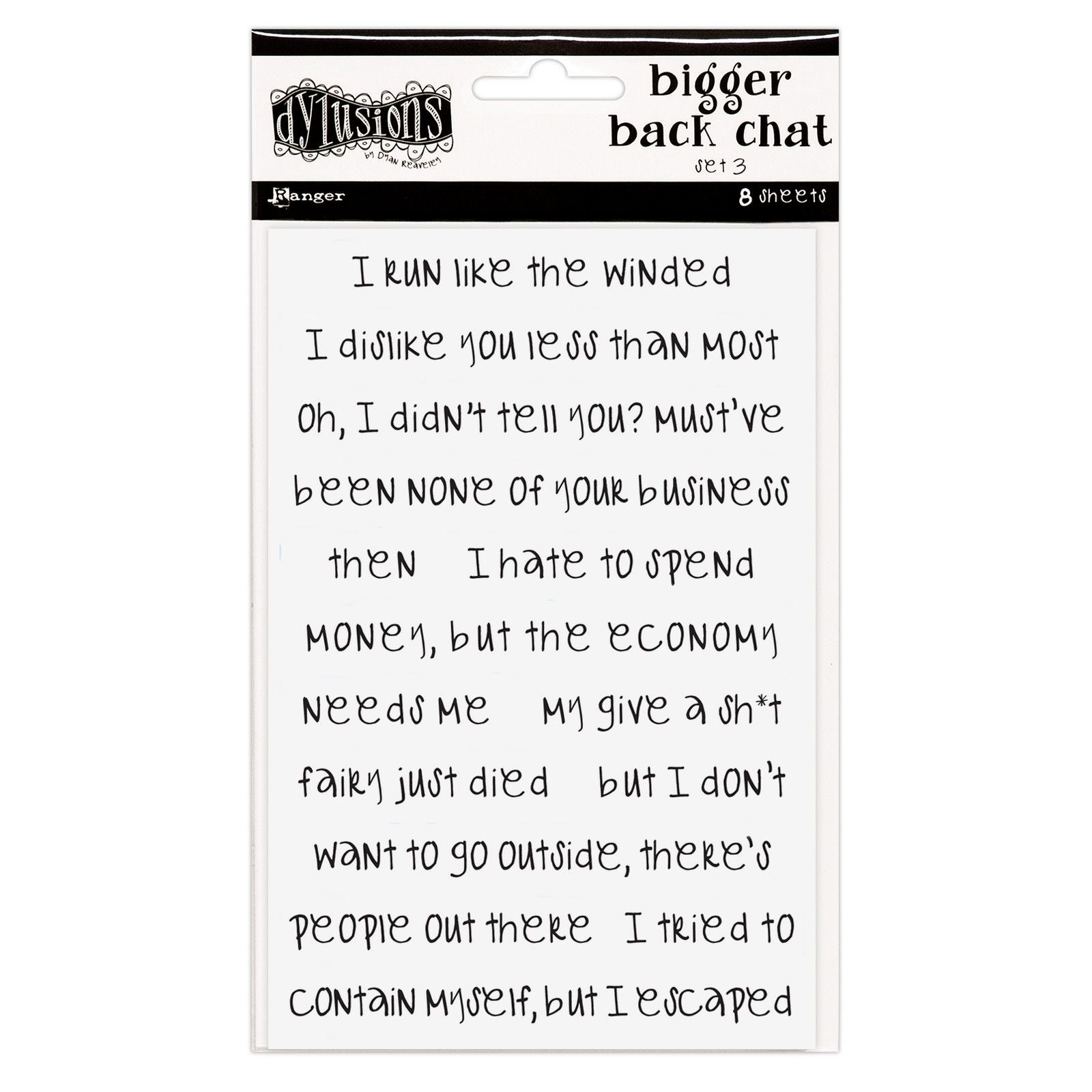 Ranger ink ranger • dylusions bigger back chat white set 3