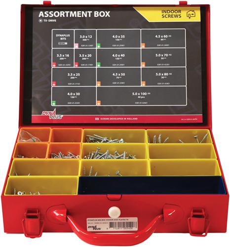 Dynaplus assortimentskoffer indoor verzinkt torx | 1600-delig - 0289.01.00410