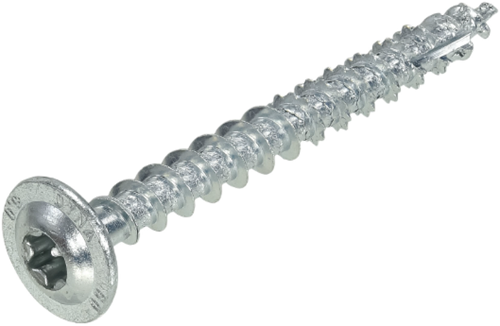Dynaplus houtbouwschroef verzinkt tellerkop voldraad +snijpunt torx tx25 5.0x50 | 200 stuks - 0286.01.41901