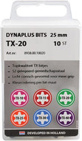 Dynaplus schroefbit 25 mm tx-15 rood 10x