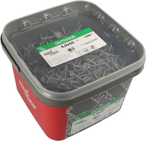 Dynaplus unischroef spaanplaatschroef ar-coating platkop deeldraad +snijpunt torx tx30 6.0x90 45 | 300 stuks - 0289.14.50501