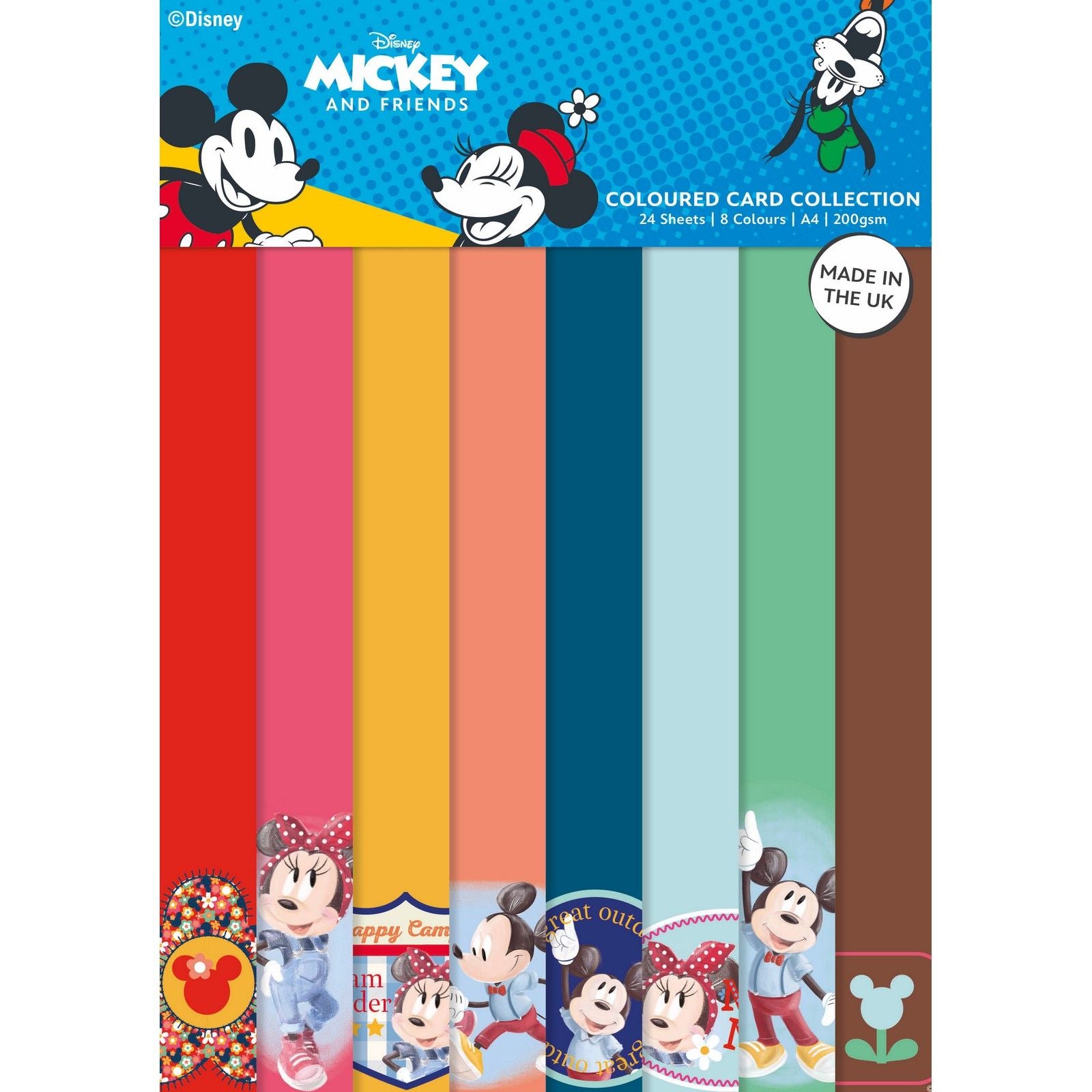 Creative expressions • mickey minnie coloured card pack