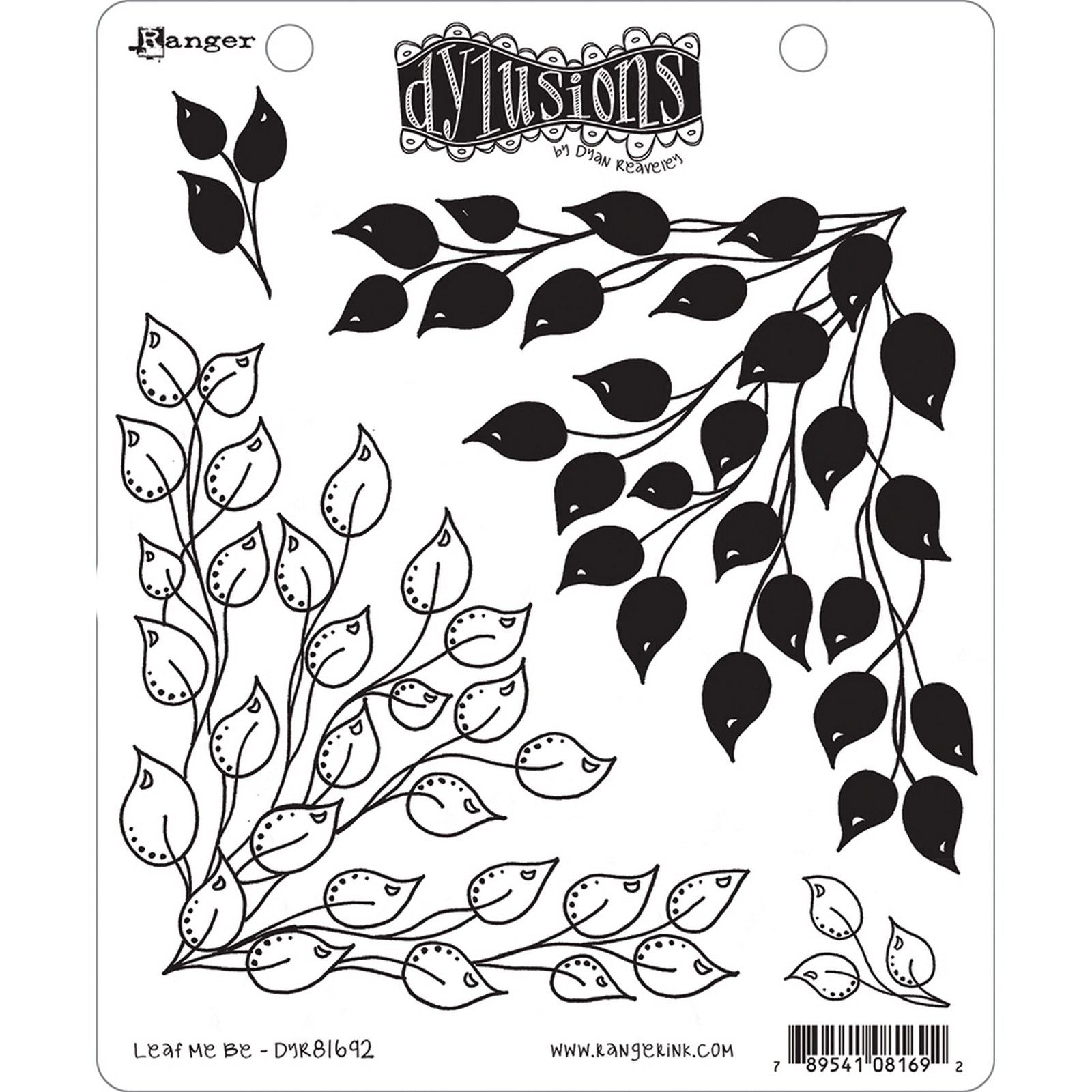 Ranger ink ranger • dylusions cling stamps leaf me be