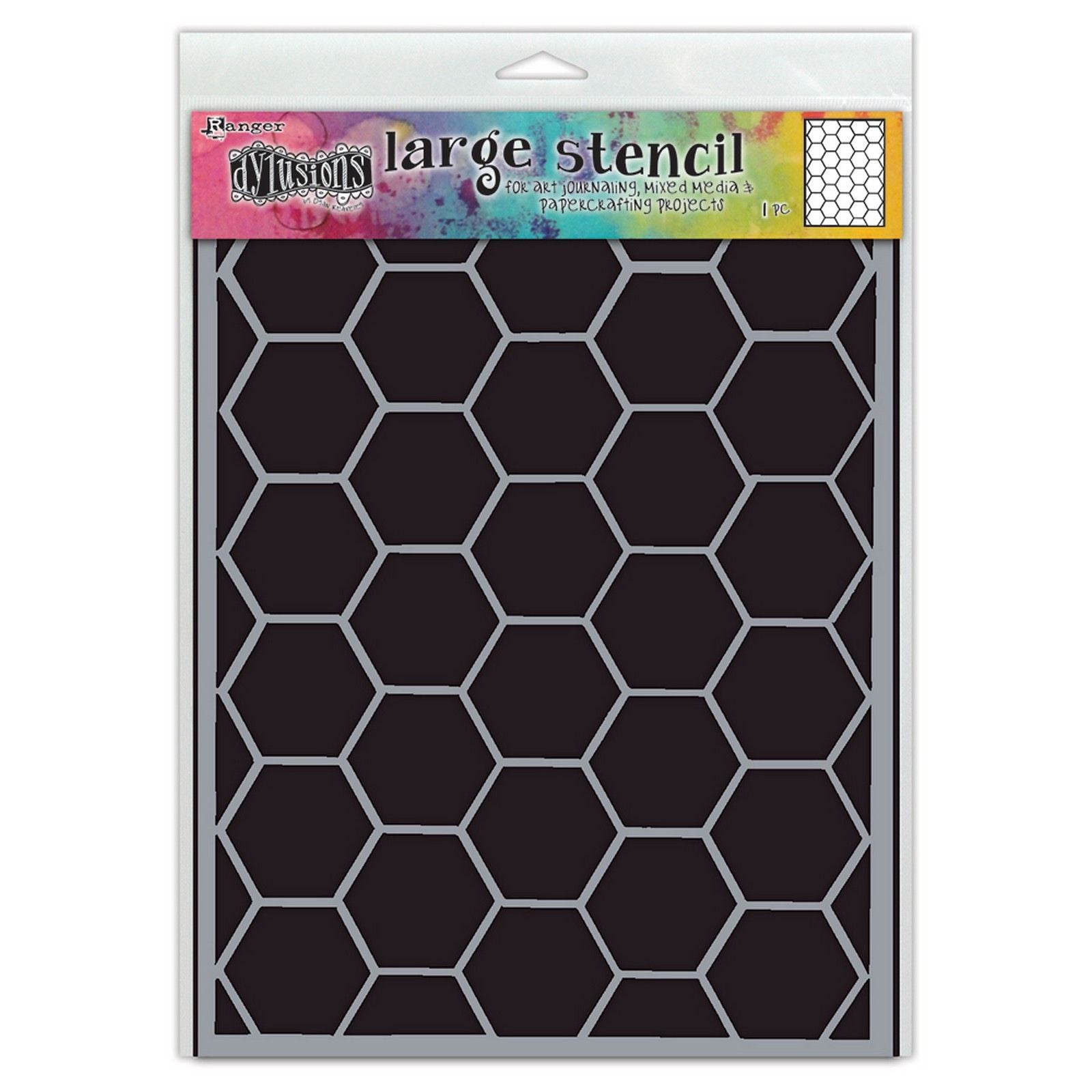 Ranger ink ranger • dylusions stencils large hexicomb
