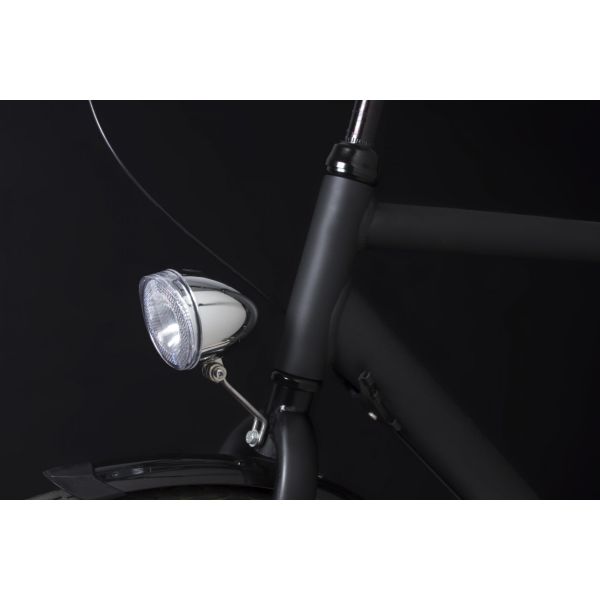 Spanninga Swingo XDO LED-Scheinwerfer mit Reflektor und Dynamoanschluss – Chrom