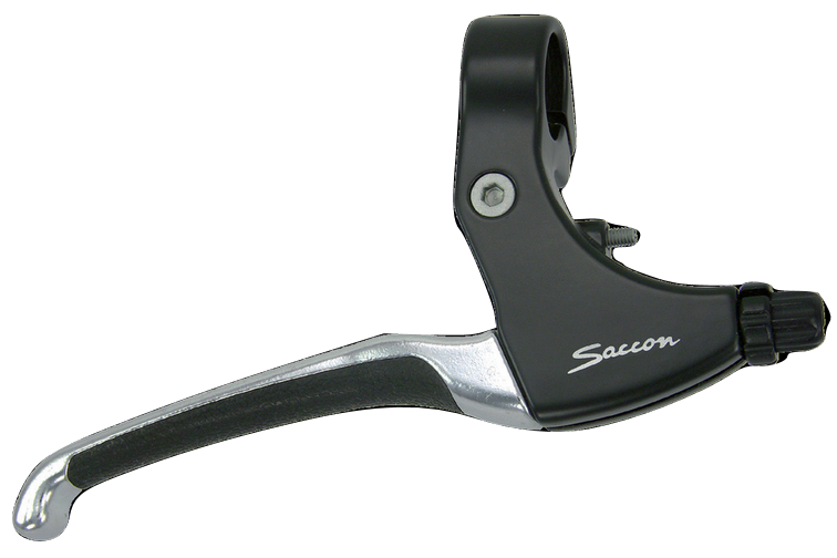 Saccon Bremshebelset Rollenbremse Aluminium schwarz silber