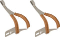 Mks alloy toe clips w leather