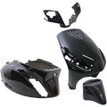 4-teiliges Kantenschutzplatten-Set für Piaggio Zip Zip 2000 2T 4T ab Baujahr 2000 – Metallic-Schwarz